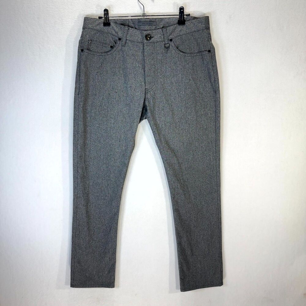 john varvatos Womens Gray Button Fly Straight Leg Pants Size 31‎ R (16)